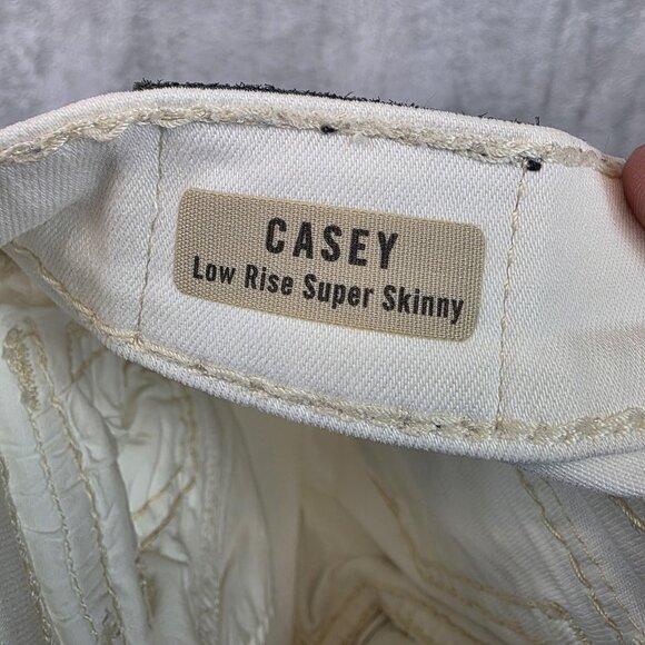 True Religion Casey Jeans Womens 25 White Low Rise Super Skinny Stretch Denim - Picture 6 of 14